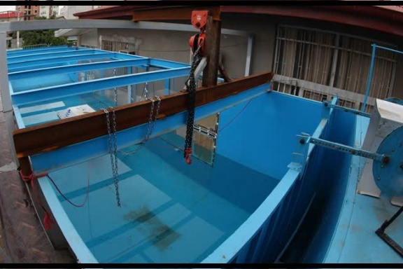 طراحی و ساخت استخر تست امواج(wave tank ) در دانشگاه صنعتی نوشیروانی بابل